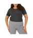 Womens/ladies Plain Plus Crop T-shirt Charcoal Brave Soul-2