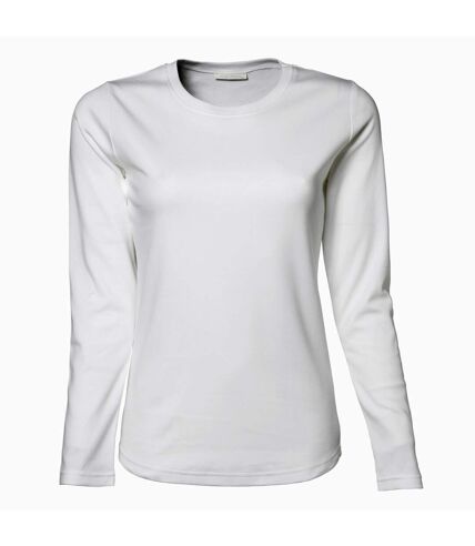 Tee Jays Womens/Ladies Interlock Long Sleeve T-Shirt (White) - UTBC3322