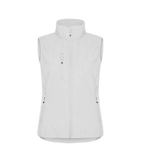 Womens/ladies Classic Softshell Body Warmer White Clique