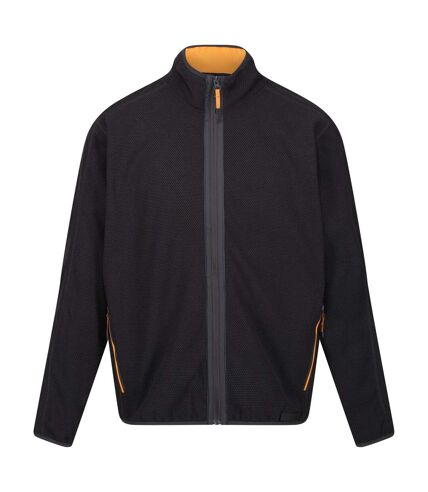 Regatta Mens Kinwood Full Zip Fleece Jacket (Ash/Orange Pepper) - UTRG8787