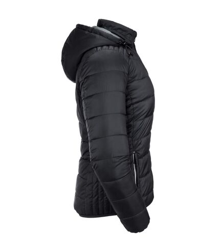 Russell Womens/Ladies Nano Hooded Jacket (Black)