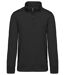 Sweat-shirt col zippé - K487 - noir