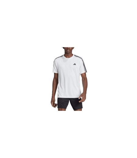 T-shirt Entraînement Motif/style 3 Rayures Essentials Homme Blanc Adidas