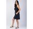 Robe courte cintrée Ondine unie noire Coton Du Monde-3