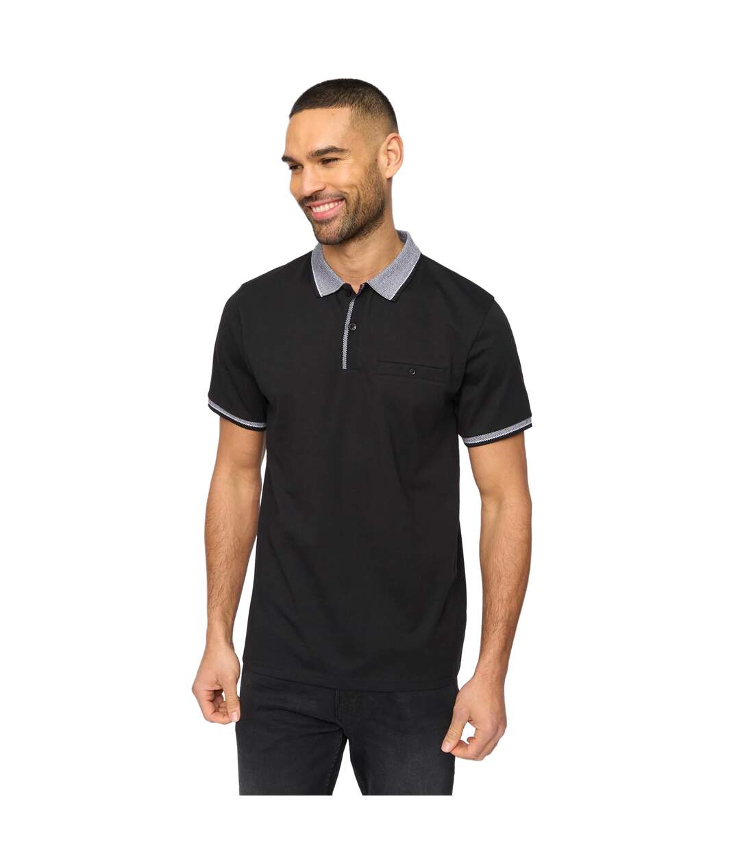 Mens eastbrook polo shirt black Bewley & Ritch-1