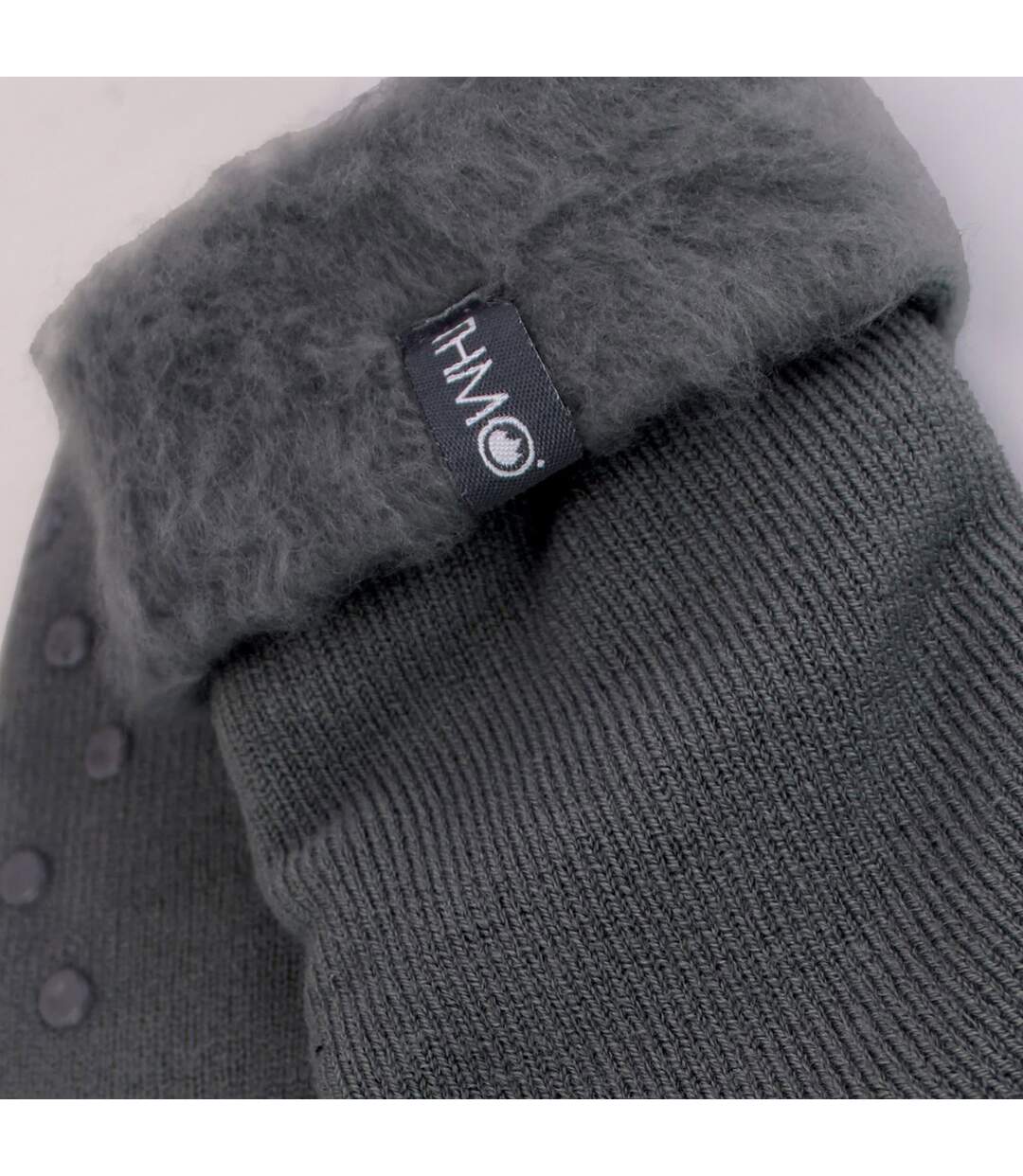 THMO - Homme Chaussettes de Lit Polaire Antidérapantes Chaudes-3