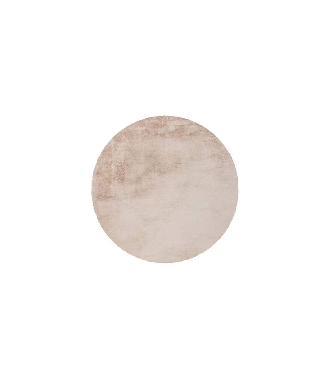 Tapis Rond à Poils Longs Rabbit 160cm Beige-1