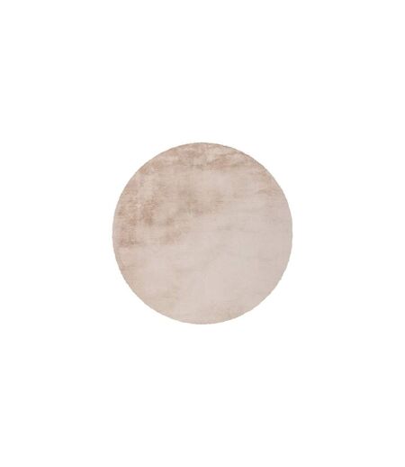 Tapis Rond à Poils Longs Rabbit 160cm Beige