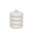 Boîte Déco en Céramique Mike 14cm Blanc-1