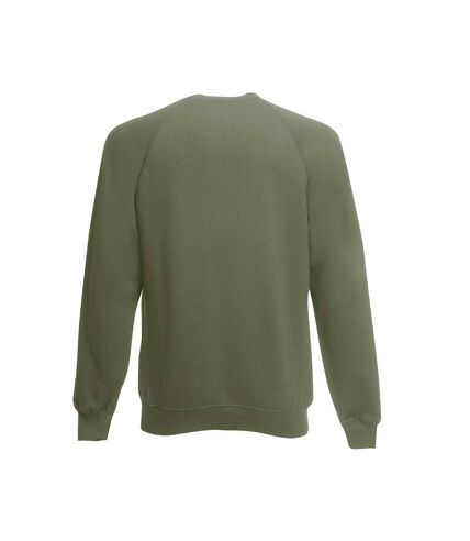 Fruit Of The Loom Mens Raglan Sleeve Belcoro® Sweatshirt (Classic Olive)