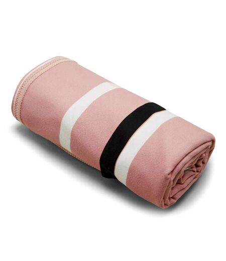 Striped microfiber beach towel seashell pink/white Regatta