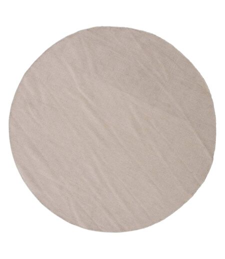 Tapis en coton et laine Jaipur beige Diamètre 200 cm