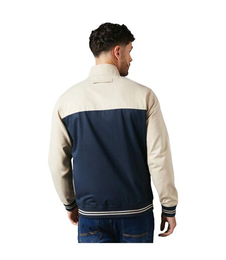 Mens two tone full zip jacket stone Maine