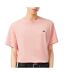 T-Shirt rose homme lacoste essentiel-1