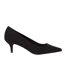 Womens/ladies Dove Kitten Heel Court Shoes Natural Black Dorothy Perkins-2