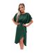 Robe Mi-longue Manches Chauve-souris Femme Bleu Sarcelle AX Paris-2