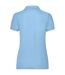 Womens/ladies lady fit piqué polo shirt sky blue Fruit of the Loom