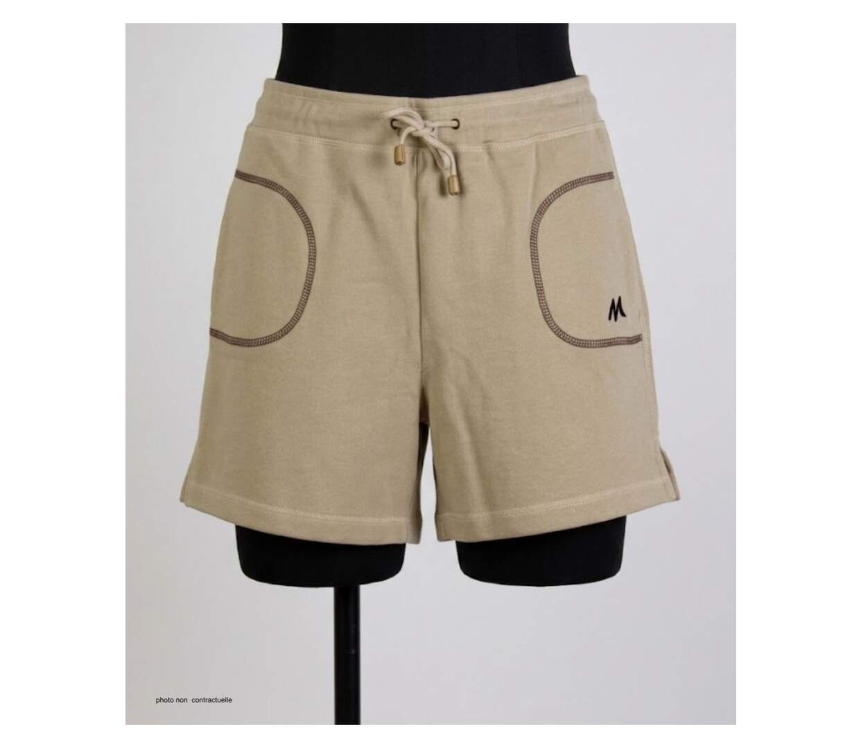 Short de sport en molleton femme sable MAYFLOWER SE9039S : la fraîcheur et la légèreté pour l'été-3