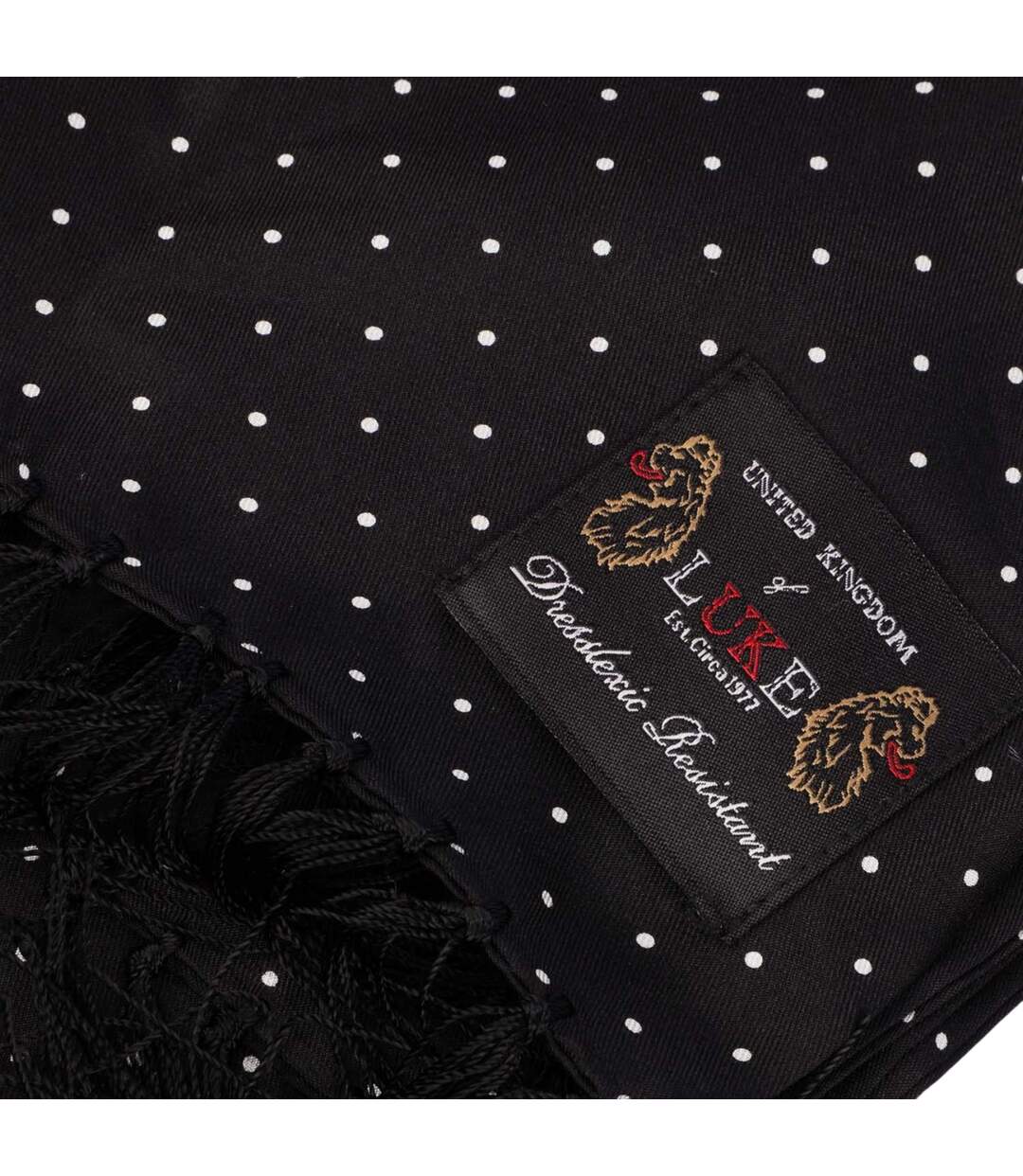 Polka Dot Scarf One Size Black Luke 1977-3