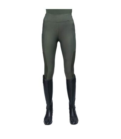 Womens/ladies ednam horse riding tights fern green Coldstream