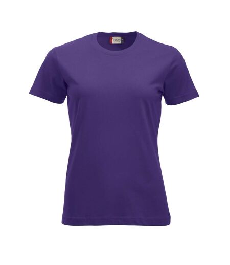 Womens/ladies New Classic T-shirt Bright Lilac Clique