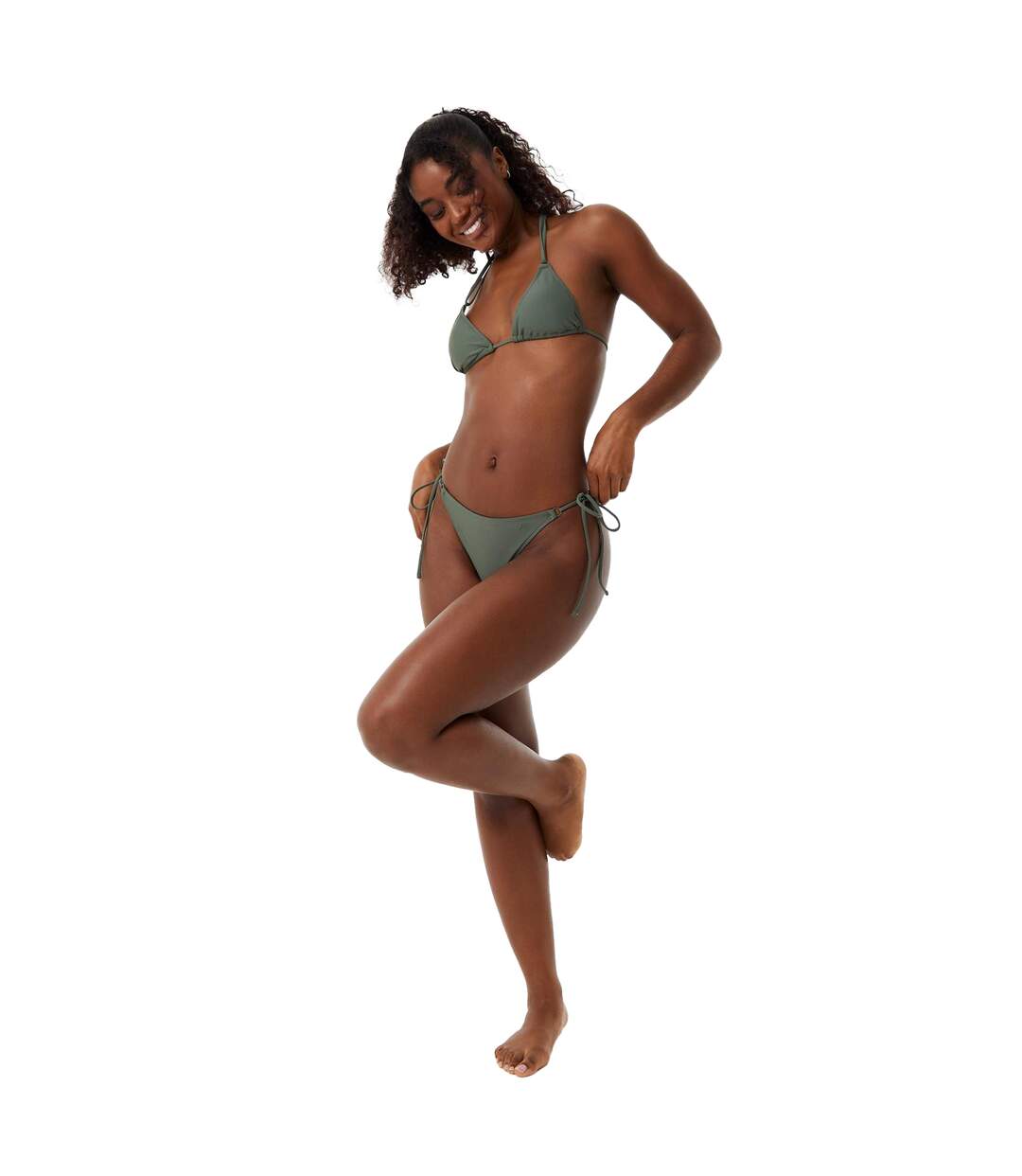 Bas De Maillot De Bain Motif/style À Rayures Femme Vert Kaki Jack Wills-4