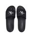 Claquettes Motif/style Logo Jeans Femme Noir Calvin Klein-4