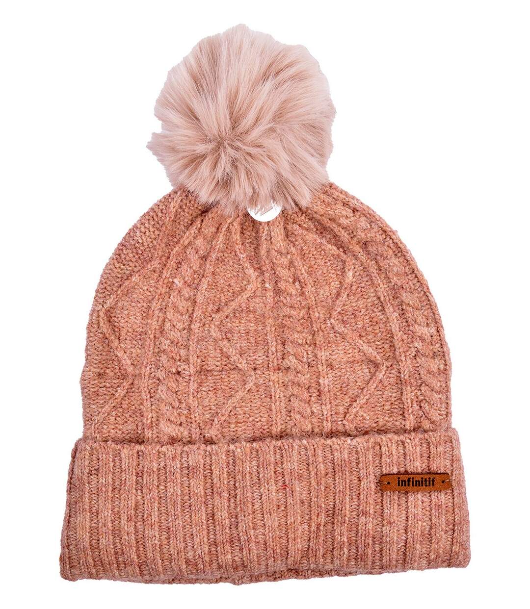 Bonnet Pompon INFINITF Femme 0212 POLAIRE ROSE-3