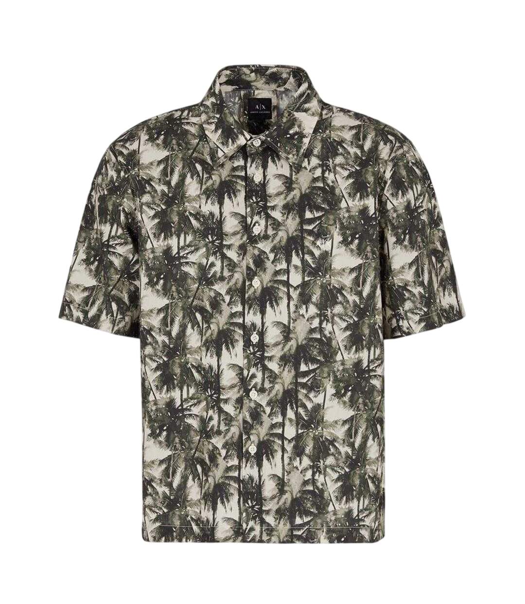 Chemise Manches Courtes Motif/style Palmier Homme Vert Armani Exchange-2