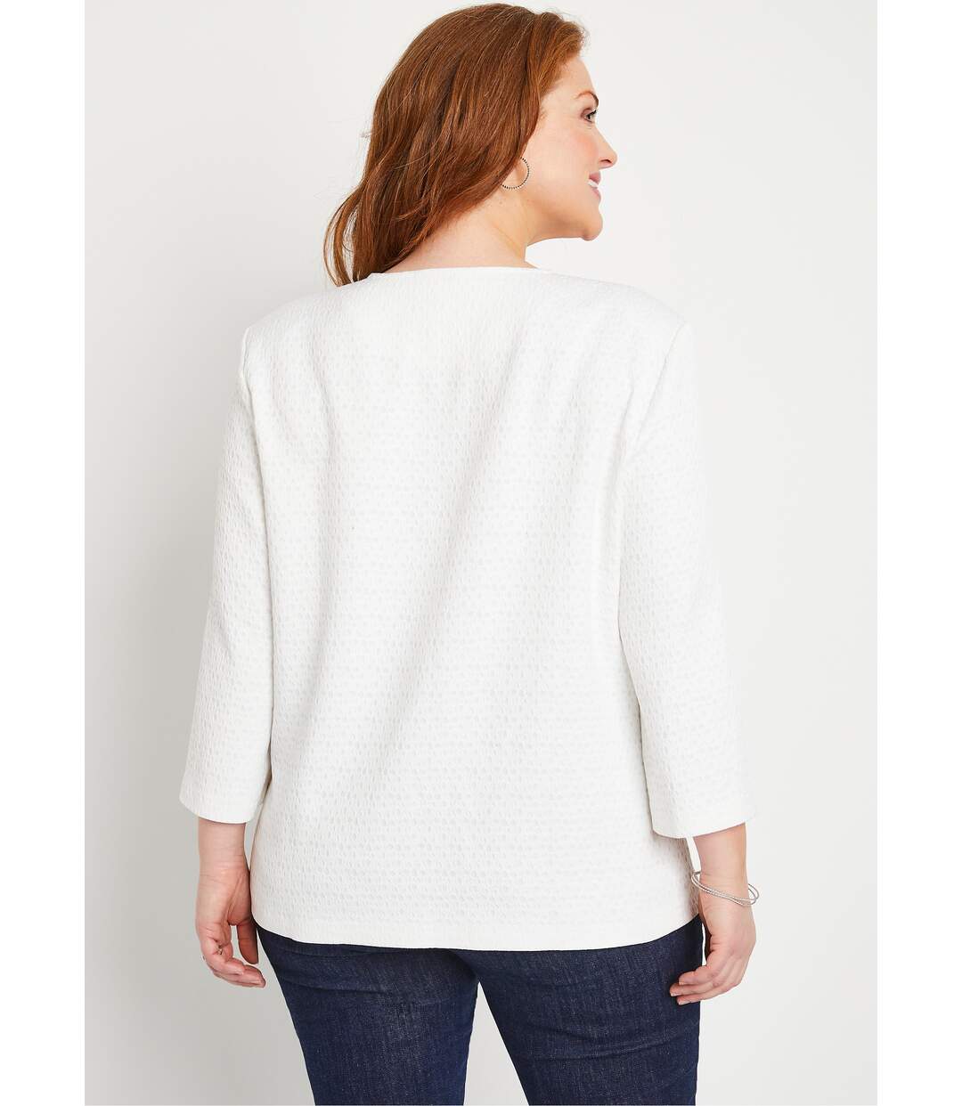Veste ras de cou manches 3/4-2