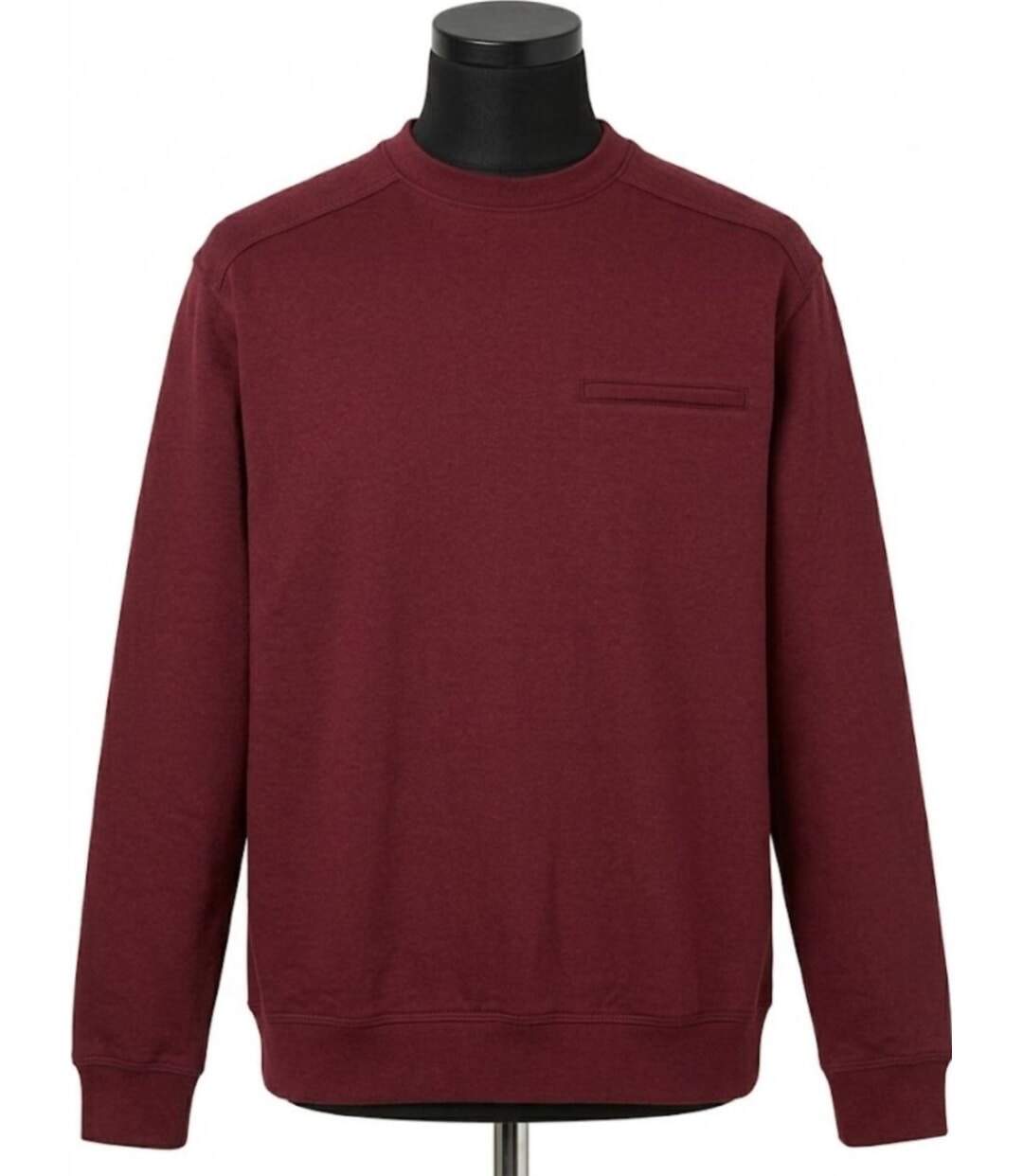 CHALLENGER BULGARE3 — Sweat col rond bordeaux : style raffiné et finitions soignées-3