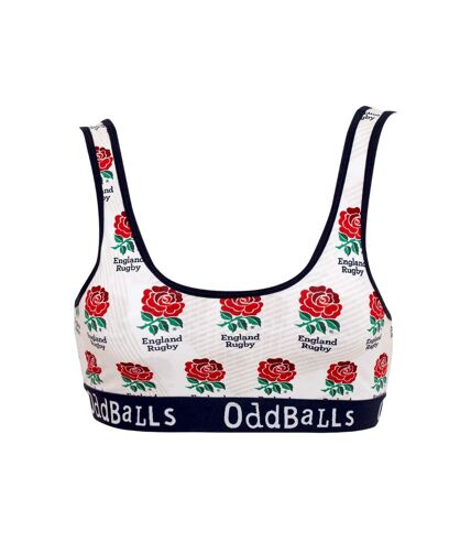 OddBalls Womens/Ladies Home England Rugby Bralette (White/Red/Blue) - UTOB139
