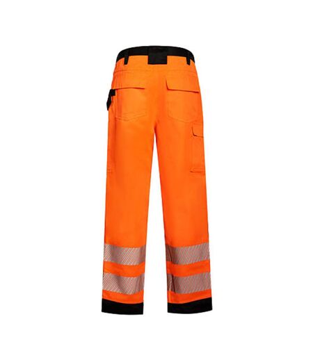 Pantalon De Travail Motif/style Haute Visibilité Eos Homme Orange Noir Korntex