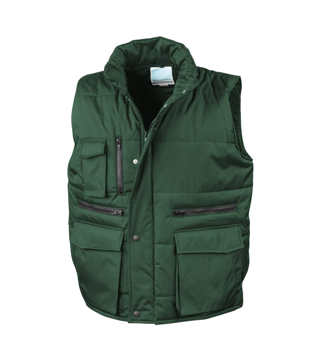 Veste Sans Manches Lance Homme Vert Bouteille WORK-GUARD By Result-1