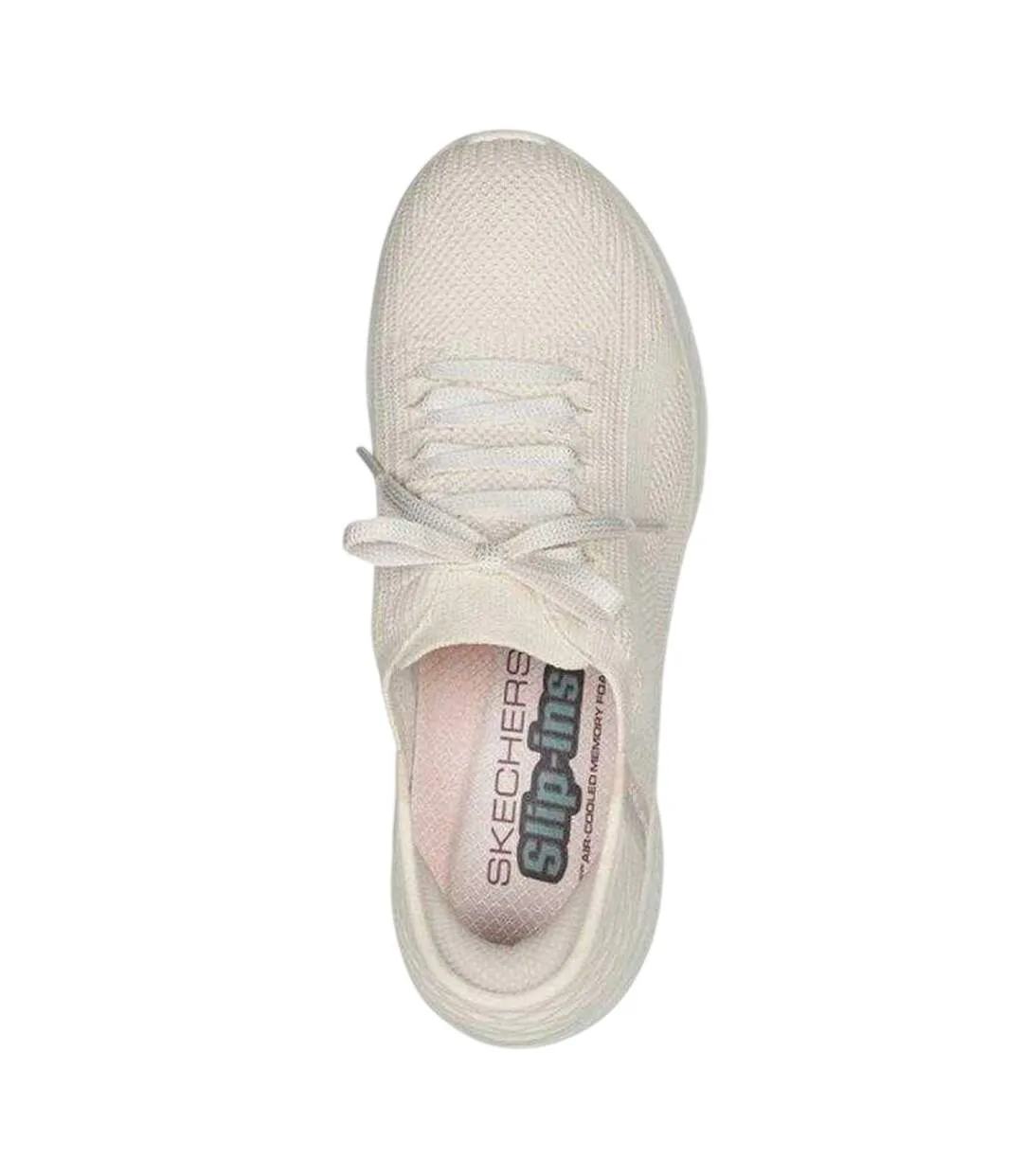 Womens/ladies Ultra Flex 3.0 Brilliant Path Slip-in Hands Free Sport Trainers Beige Cream Skechers-3