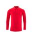 Mens Crossover Long-sleeved Polo Shirt Traffic Red Mascot-1