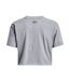 T-shirt court manches courtes collegiate femme gris Under Armour-2
