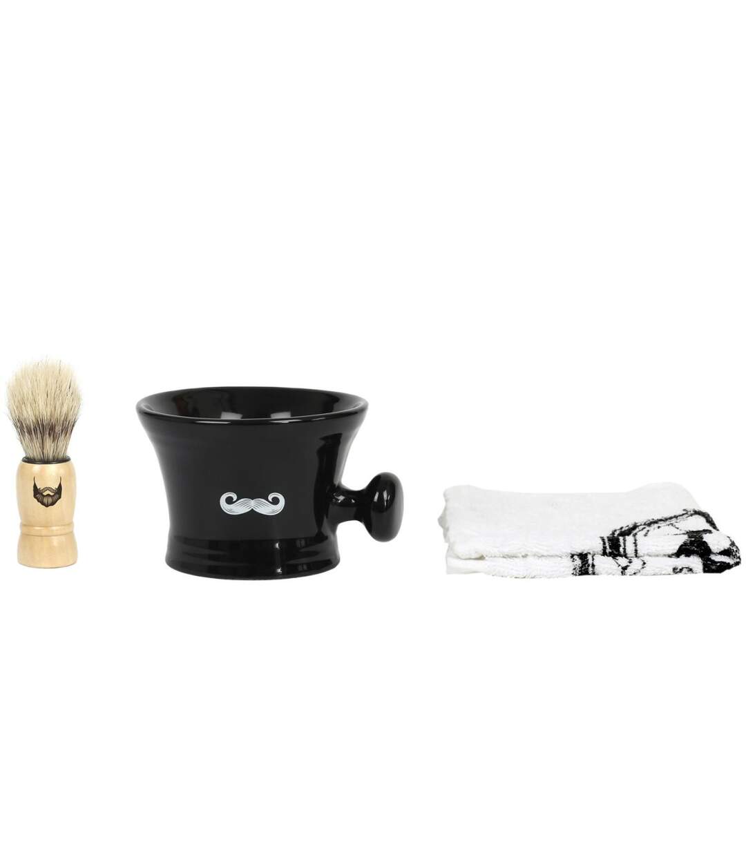Coffret Entretien Barbe 3 Accessoires 10cm Noir-1