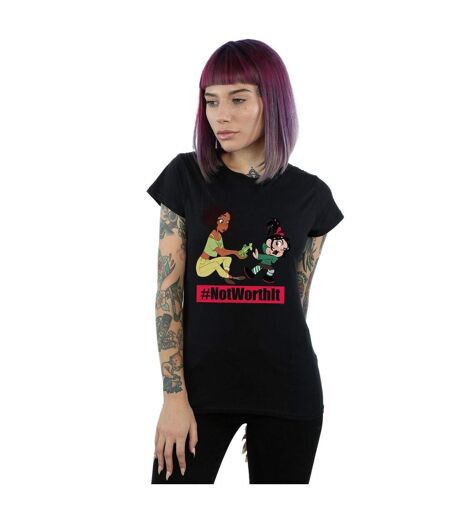 Disney T-shirt en coton Womens/Ladies Wreck It Ralph Tiana And Vanellope (Noir) - UTBI44983