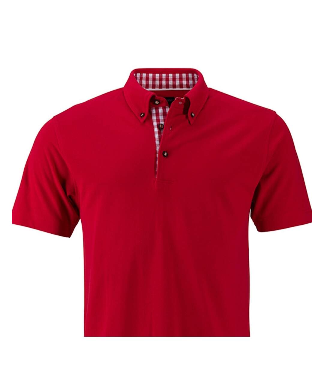 Polo Traditional Homme Rouge Blanc James And Nicholson-2
