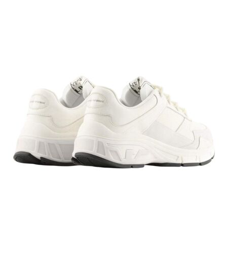 Mens Leather Trainers Off White Emporio Armani