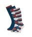 Pack Of 3  Unisex Socks  Navy Red White Dublin-3