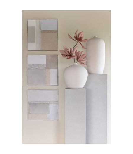 Vase Bouteille en Argile Cassia 35cm Blanc