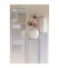 Vase Bouteille en Argile Cassia 35cm Blanc-3
