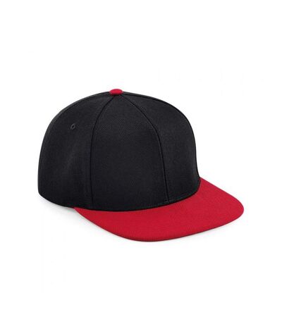 Casquette ajustable adulte noir / rouge Beechfield