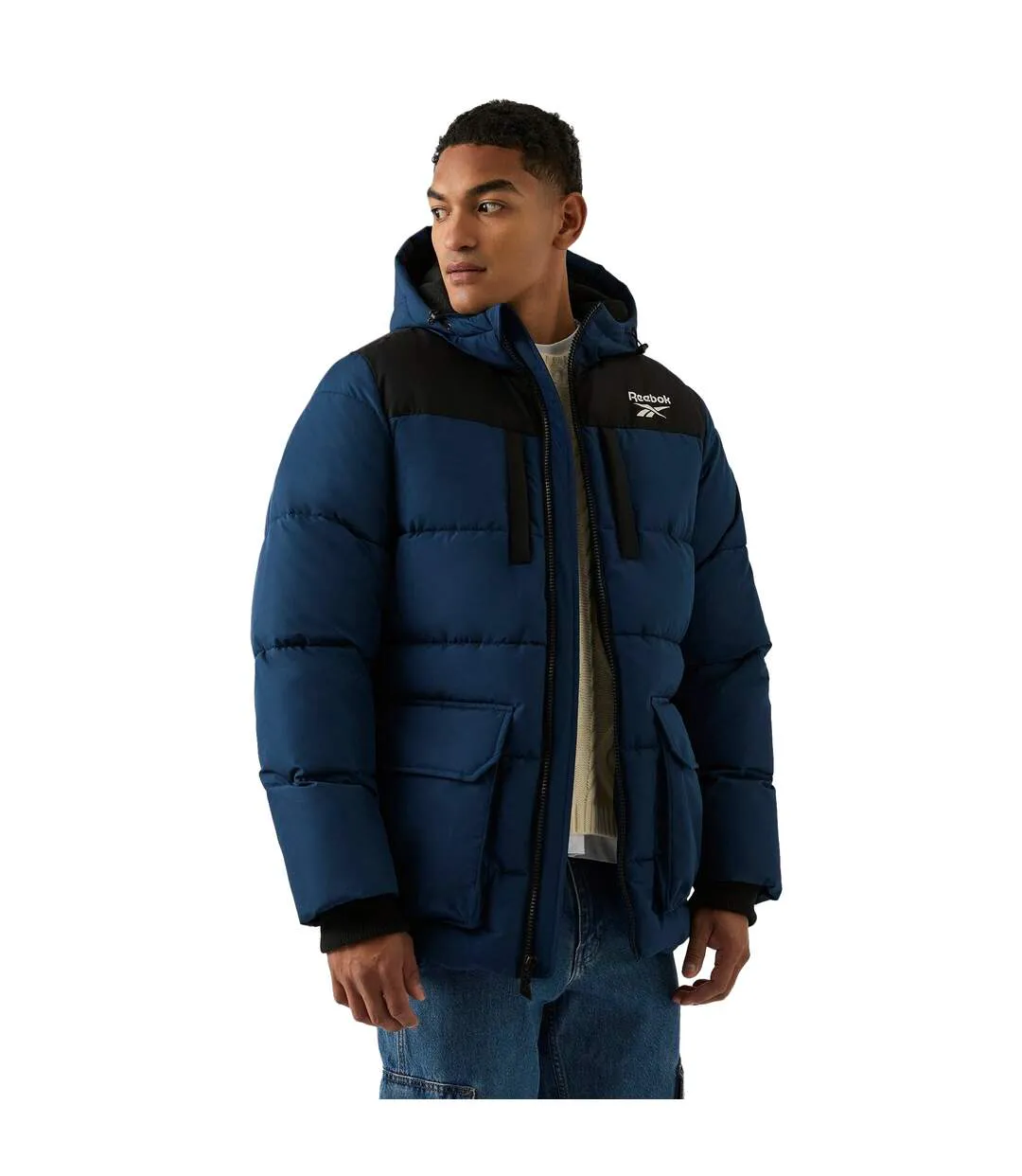Doudoune Motif/style Uni Homme Bleu Reebok-2