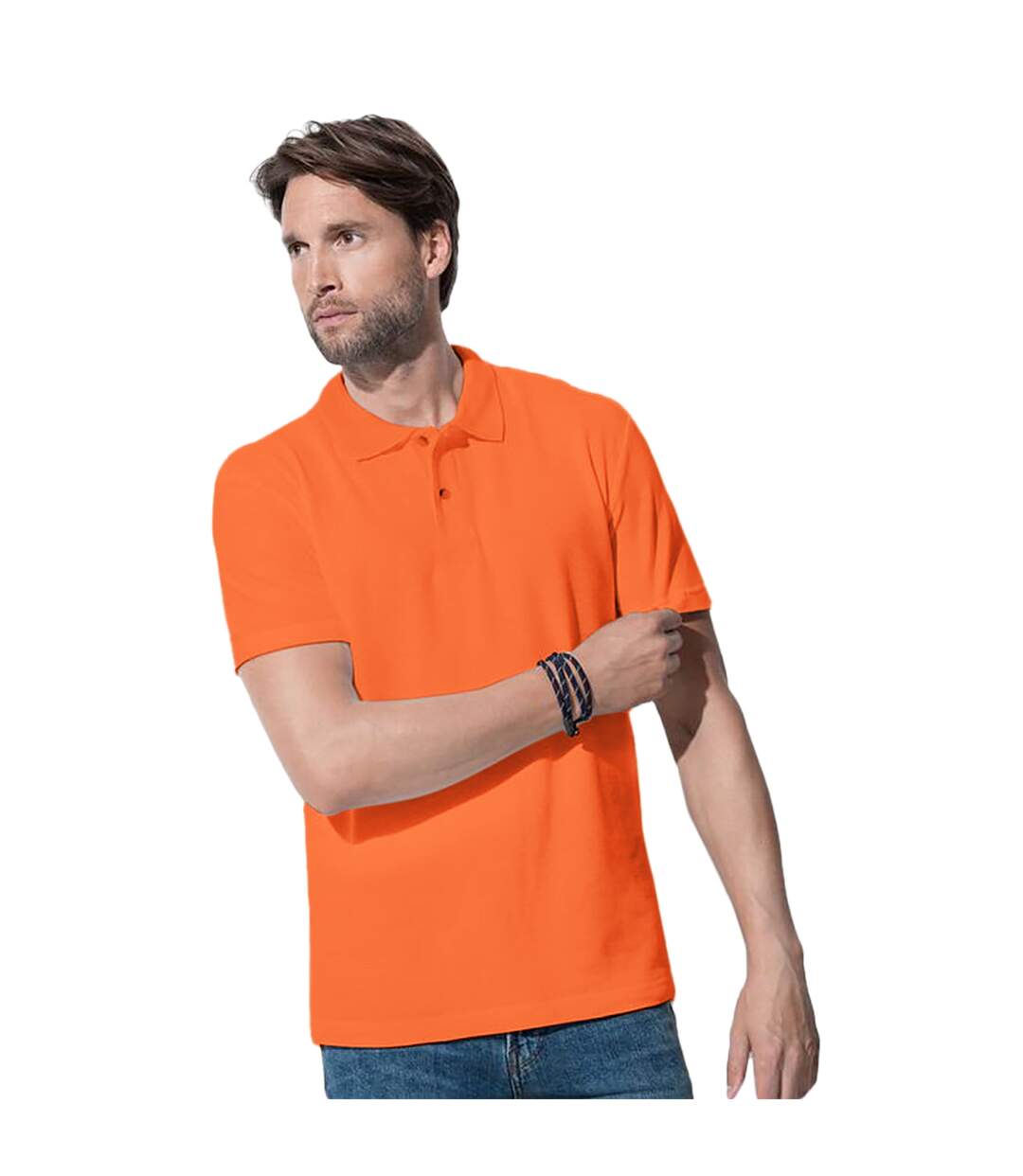 Polo homme orange Stedman Classics