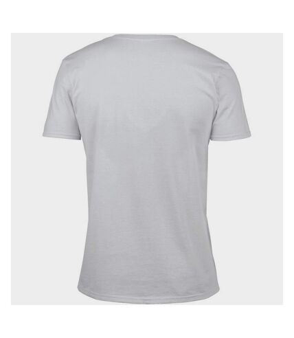 Gildan Mens Soft Style V-Neck Short Sleeve T-Shirt (White)