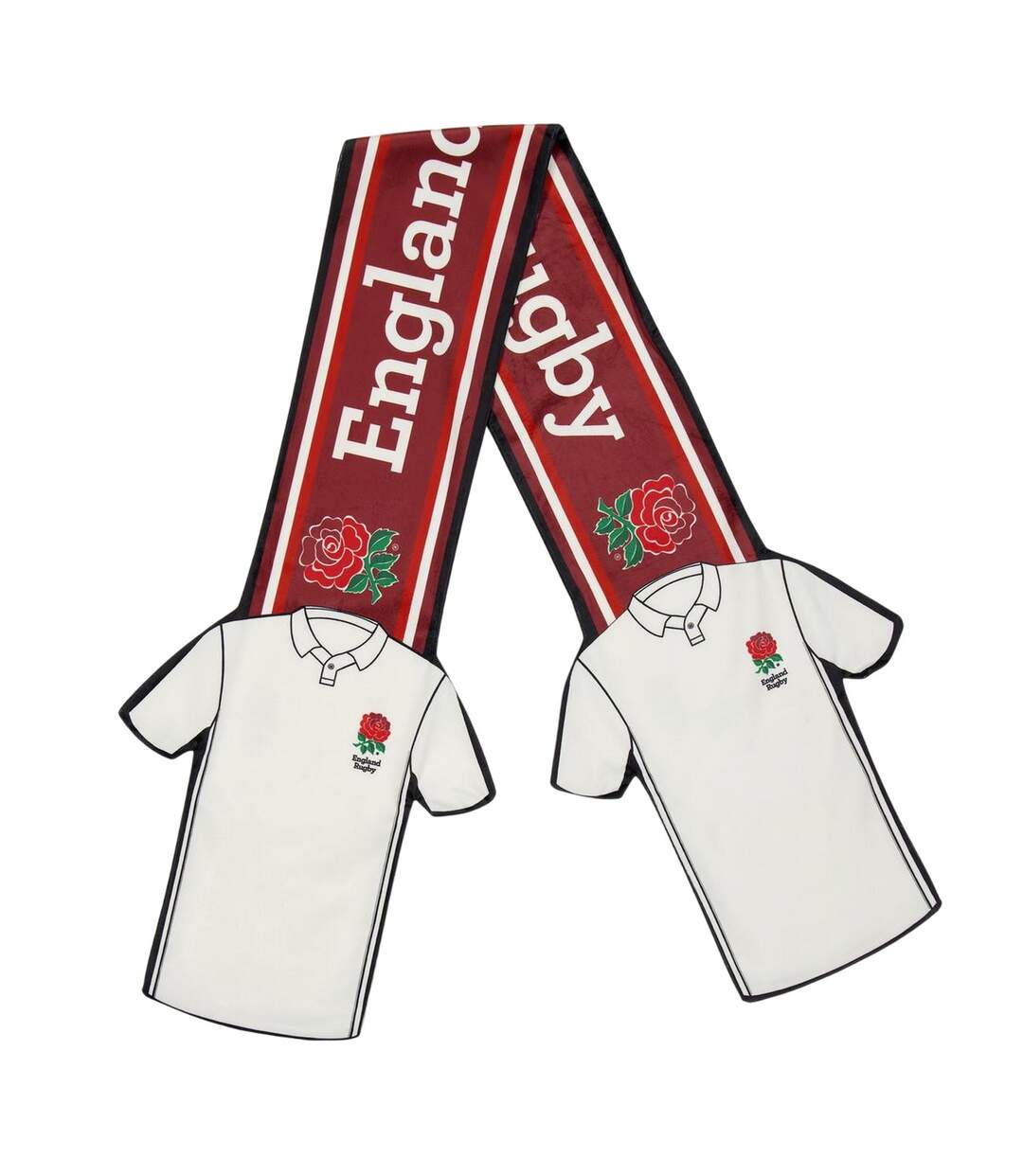 Lettering Logo Scarf One Size White Red England Rugby-1