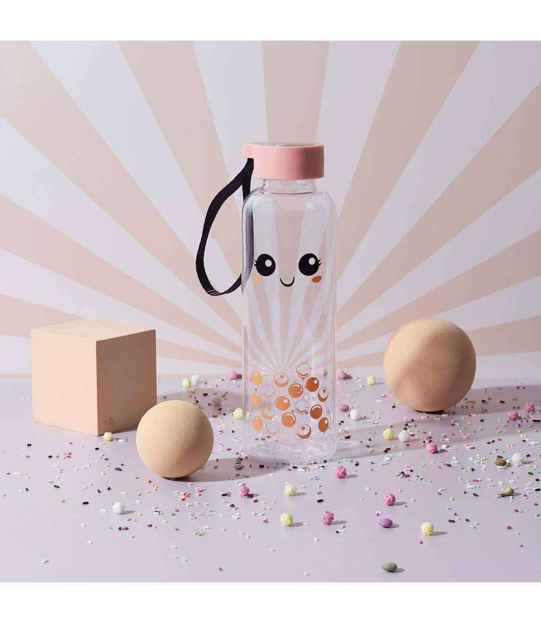 Bouteille en plastique 55cl collection KAWAII Smiley-2
